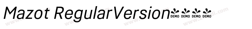 Mazot RegularVersion字体转换